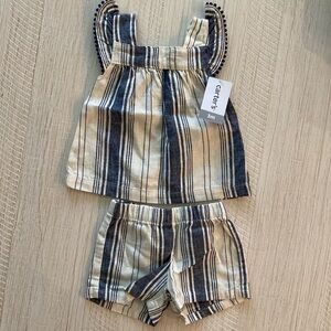 Carter’s striped two piece set with tags